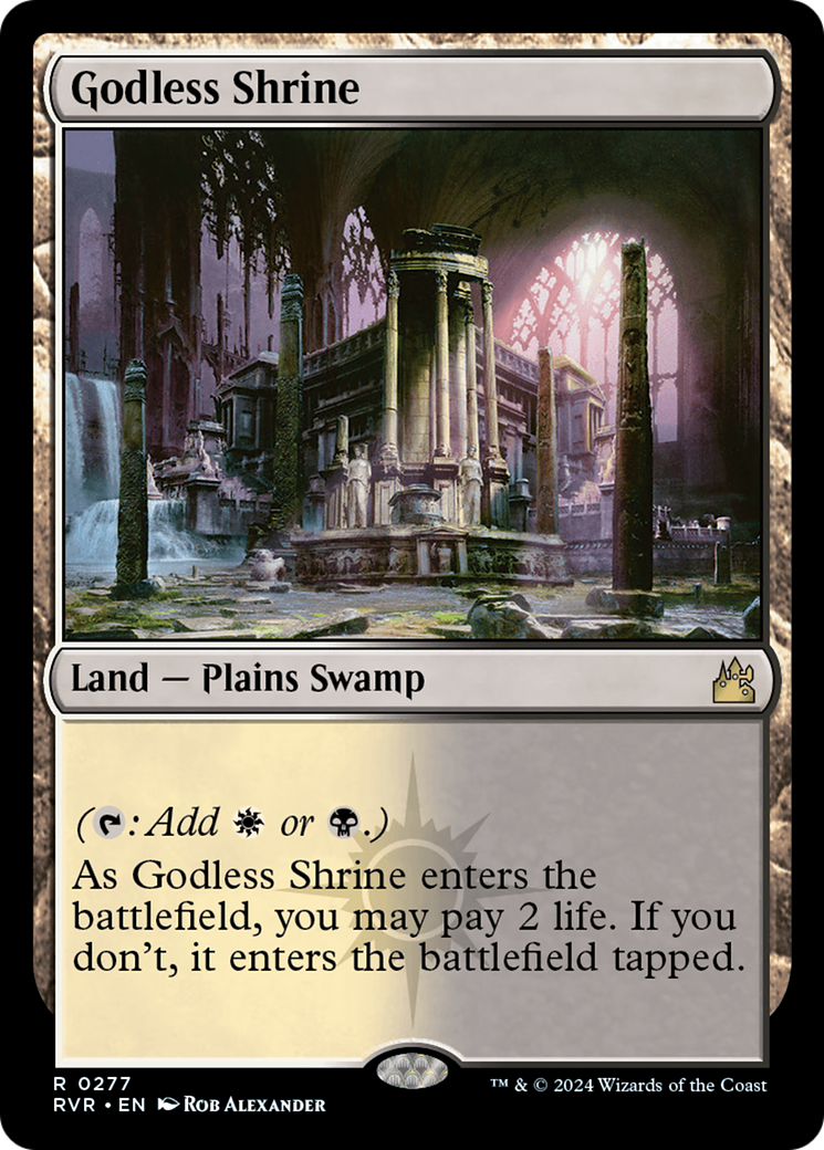 Godless Shrine (RVR-277) [Ravnica Remastered] MTG Single Wizards of the Coast