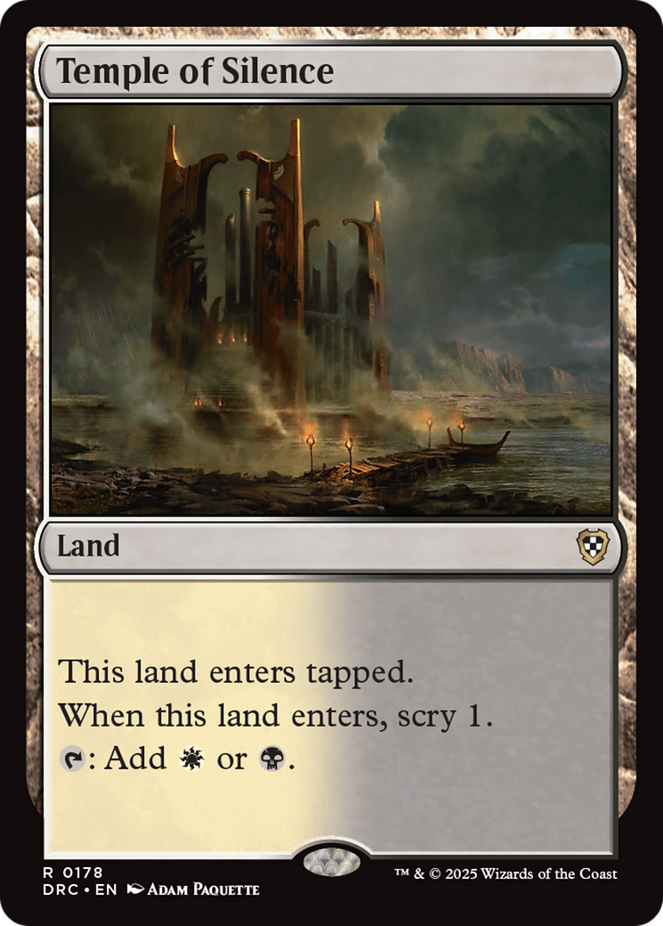 Temple of Silence (DRC-178) [Commander: Aetherdrift] MTG Single Wizards of the Coast