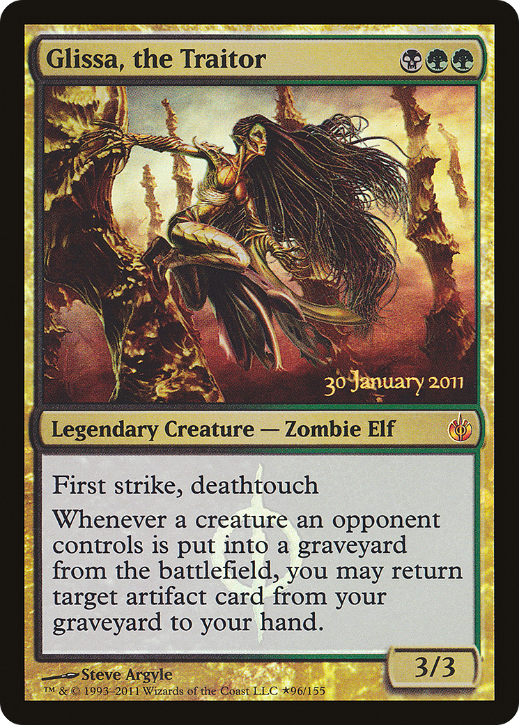 Glissa, the Traitor (PRE-96★) [Mirrodin Besieged Promos] Foil MTG Single Wizards of the Coast