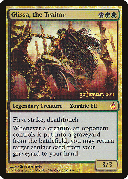 Glissa, the Traitor (PRE-96★) [Mirrodin Besieged Promos] Foil MTG Single Wizards of the Coast