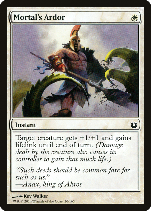 Mortal's Ardor (BNG-020) [Born of the Gods] Foil MTG Single Wizards of the Coast