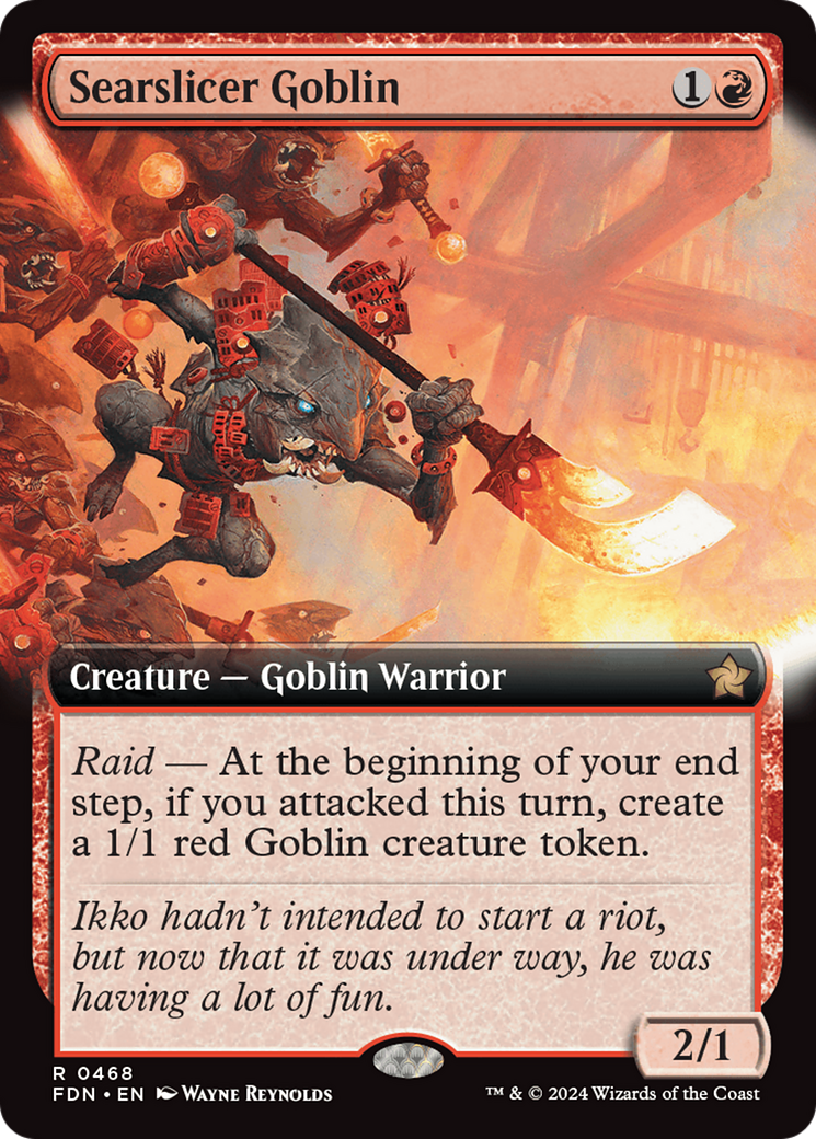 Searslicer Goblin (FDN-468) [Foundations] (Extended Art) Foil MTG Single Wizards of the Coast