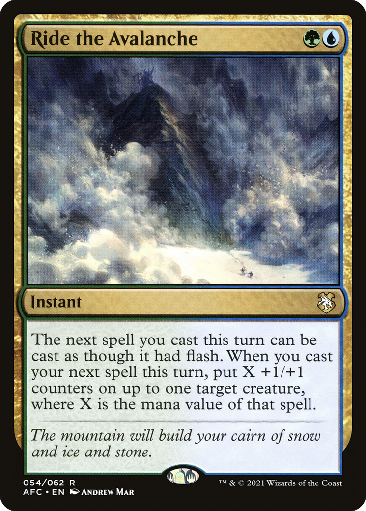 Ride the Avalanche (AFC-054) [Forgotten Realms Commander] MTG Single Wizards of the Coast