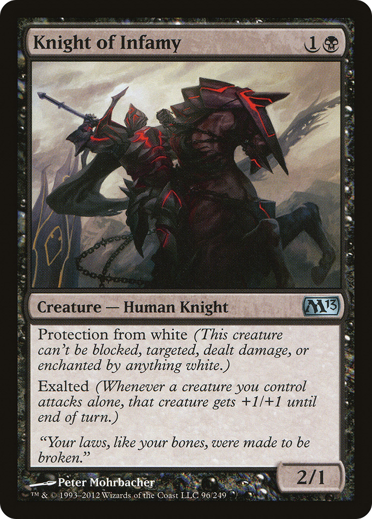 Knight of Infamy (M13-096) [Magic 2013] Foil MTG Single Wizards of the Coast