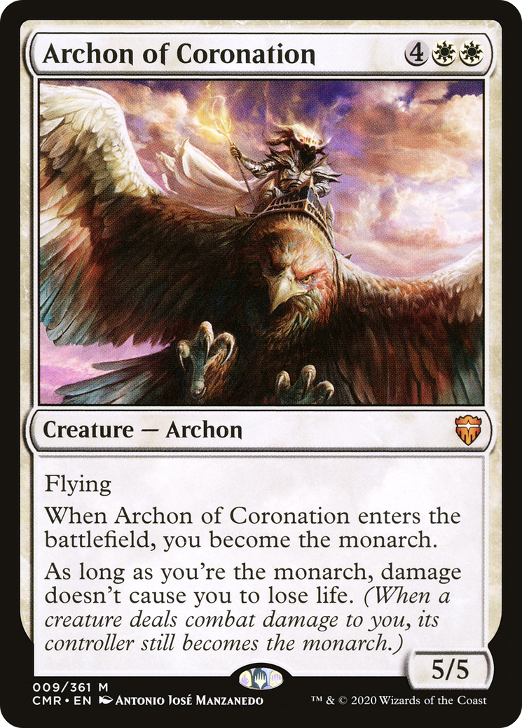 Archon of Coronation (CMR-009) [Commander Legends] Foil MTG Single Wizards of the Coast