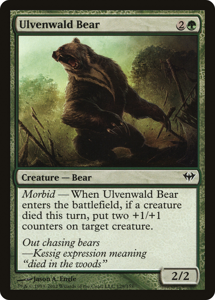 Ulvenwald Bear (DKA-129) [Dark Ascension] Foil MTG Single Wizards of the Coast