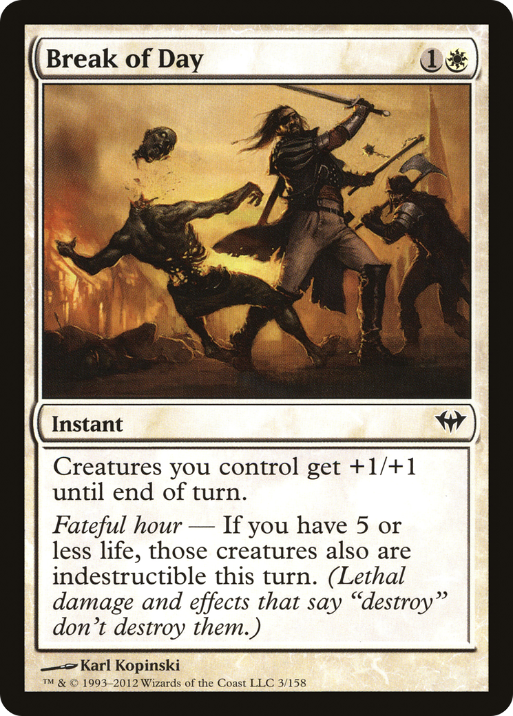 Break of Day (DKA-003) [Dark Ascension] Foil MTG Single Wizards of the Coast