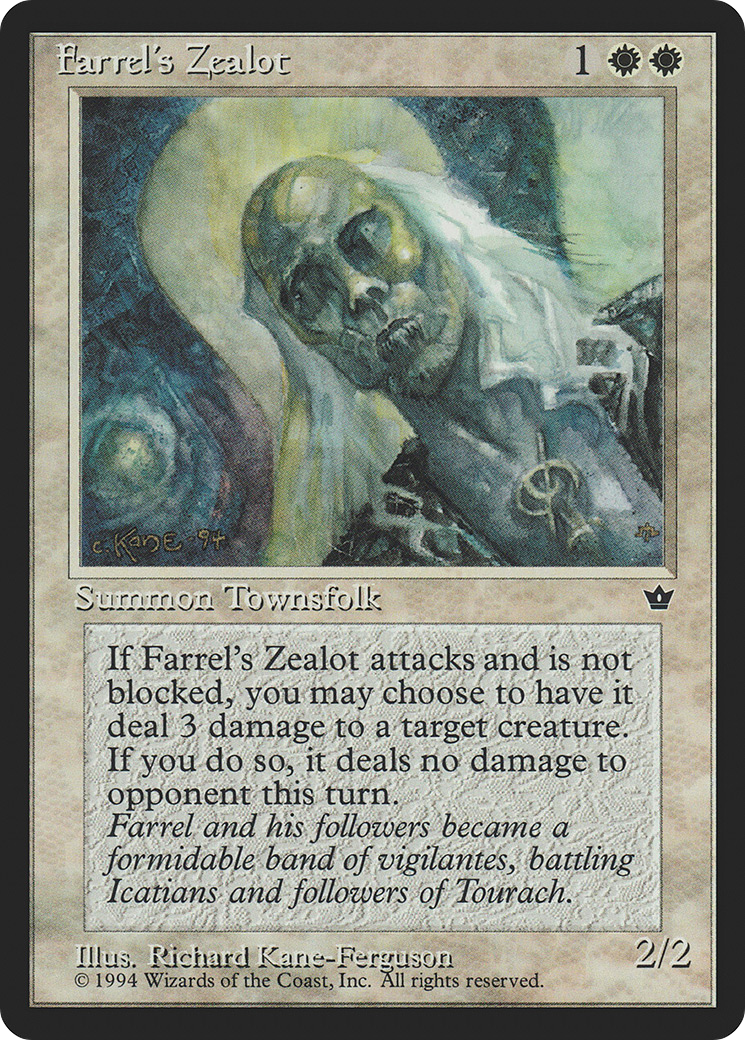 Farrel's Zealot (FEM-03B) [Fallen Empires] MTG Single Wizards of the Coast