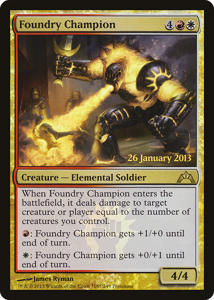 Foundry Champion (PRE-165★) [Gatecrash Promos] Foil MTG Single Wizards of the Coast