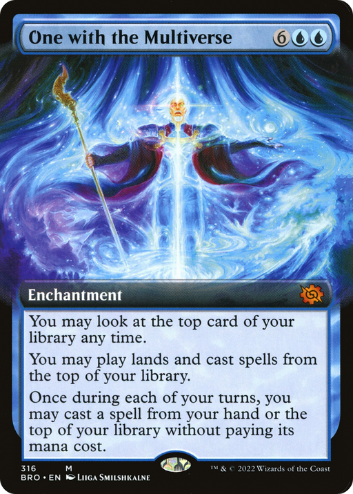 One with the Multiverse (BRO-316) [The Brothers' War] (Extended Art) MTG Single Wizards of the Coast