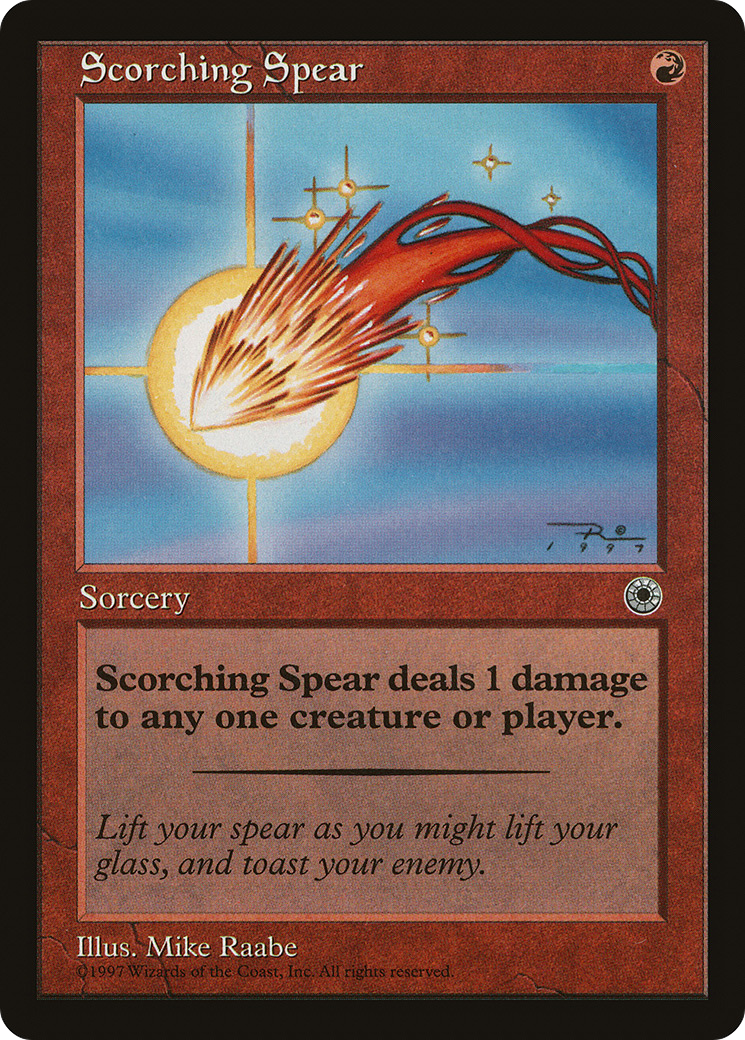 Scorching Spear (POR-148) [Misc] Portal MTG Single Wizards of the Coast