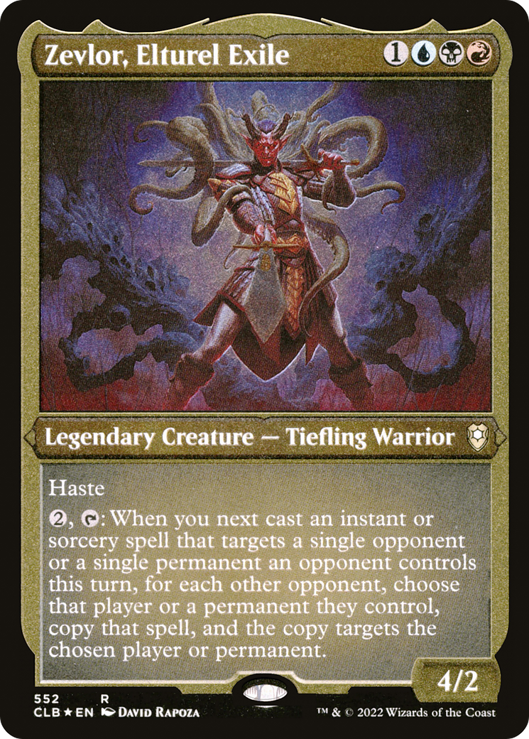 Zevlor, Elturel Exile (CLB-552) [Commander Legends: Battle for Baldur's Gate] Etched Foil MTG Single Wizards of the Coast
