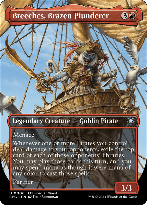Breeches, Brazen Plunderer (SPG-006) [Special Guests] (Borderless) Foil MTG Single Wizards of the Coast