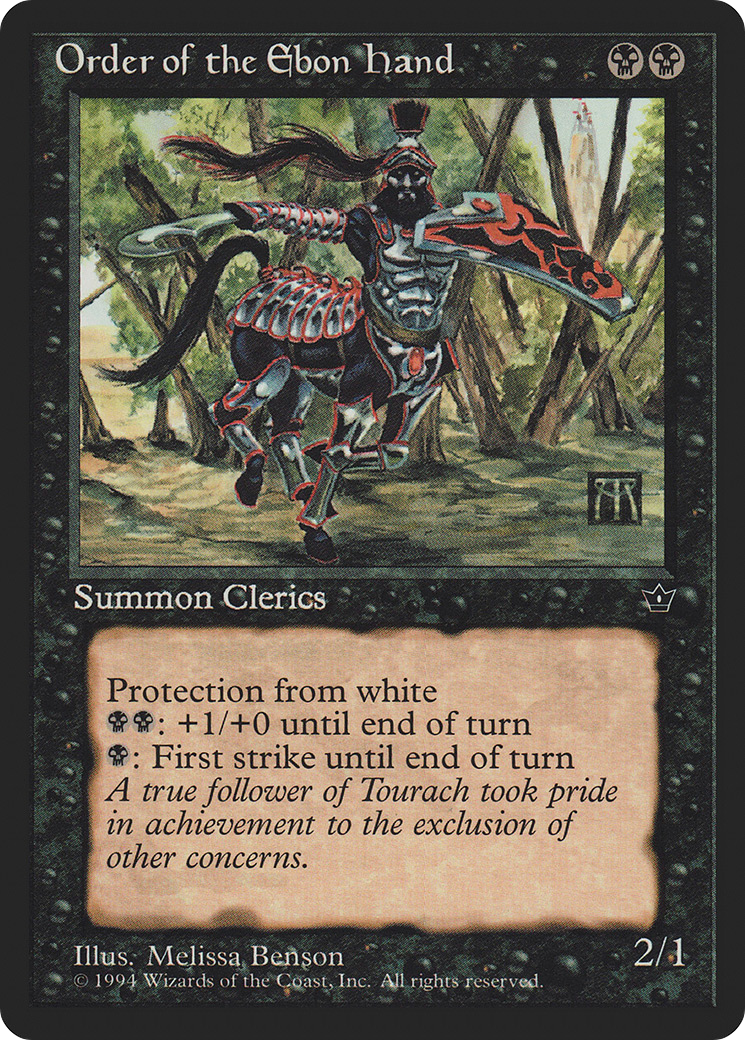 Order of the Ebon Hand (FEM-42A) [Fallen Empires] MTG Single Wizards of the Coast