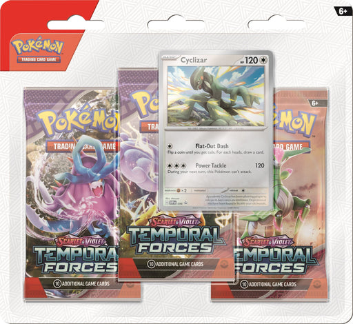 Pokémon Scarlet & Violet: Temporal Forces - 3-Pack Blister (Cyclizar) Pokemon Sealed Pokémon   