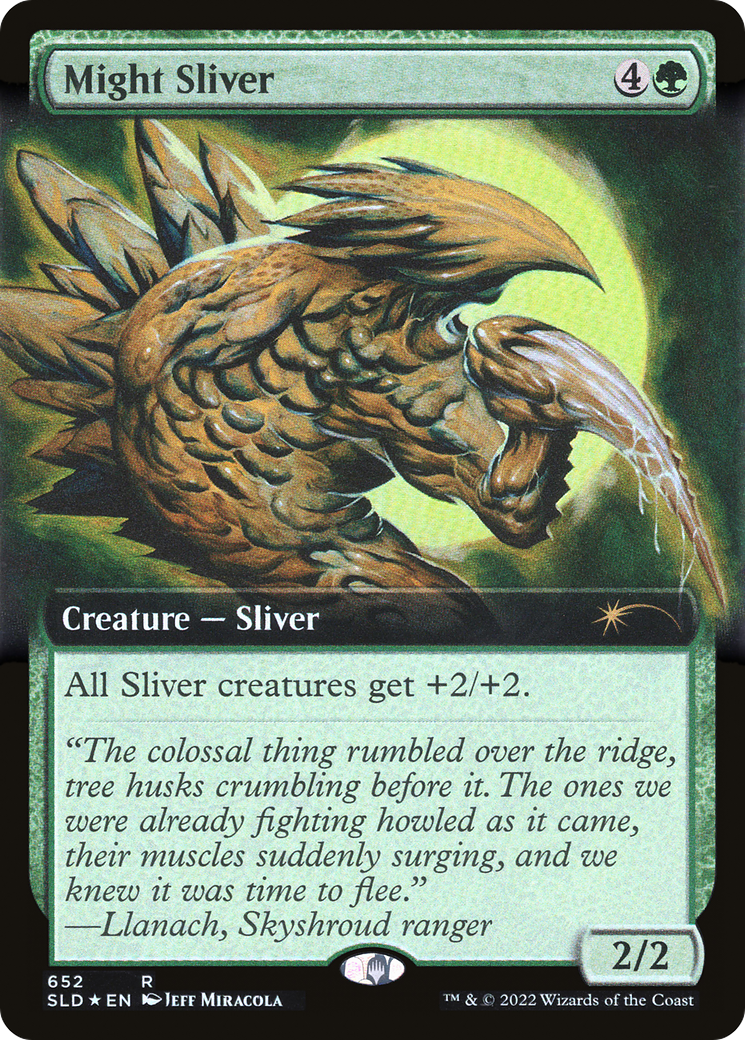 Might Sliver (SLD-652) [Secret Lair] Drop (Extended Art) Foil MTG Single Wizards of the Coast