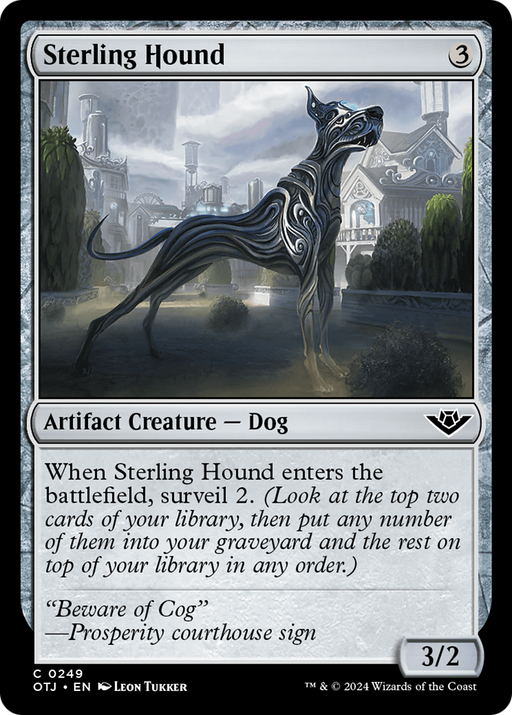 Sterling Hound (OTJ-249) [Outlaws of Thunder Junction] Foil MTG Single Wizards of the Coast