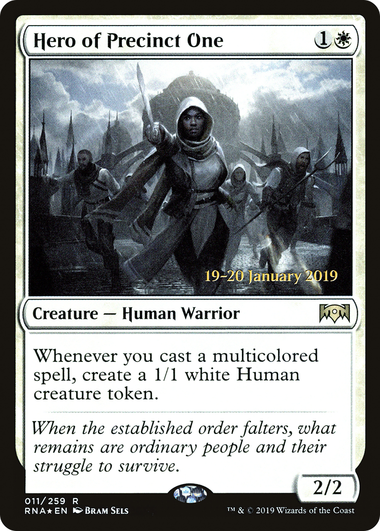 Hero of Precinct One (PRE-011) [Ravnica Allegiance Promos] Foil MTG Single Wizards of the Coast