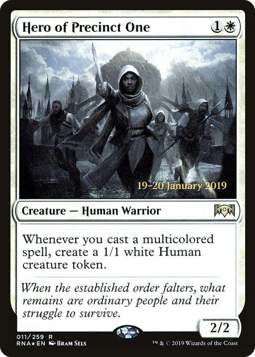 Hero of Precinct One (PRE-011) [Ravnica Allegiance Promos] Foil MTG Single Wizards of the Coast