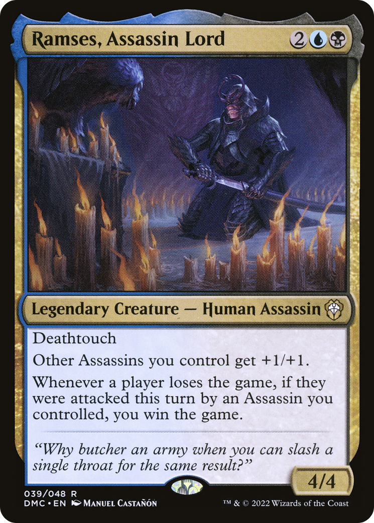 Ramses, Assassin Lord (DMC-039) [Dominaria United Commander] Foil MTG Single Wizards of the Coast