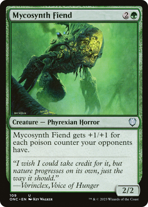 Mycosynth Fiend (ONC-109) [Phyrexia: All Will Be One Commander] MTG Single Wizards of the Coast