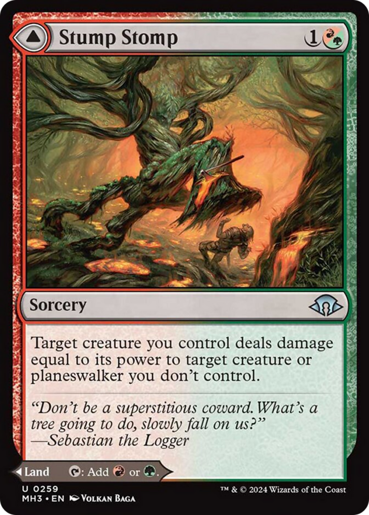 Stump Stomp // Burnwillow Clearing [Modern Horizons 3] MTG Single Magic: The Gathering   