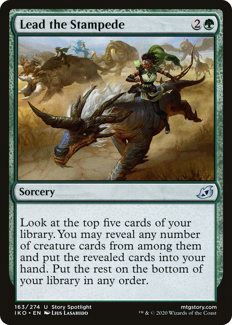 Lead the Stampede (IKO-163) [Ikoria: Lair of Behemoths] Foil MTG Single Wizards of the Coast
