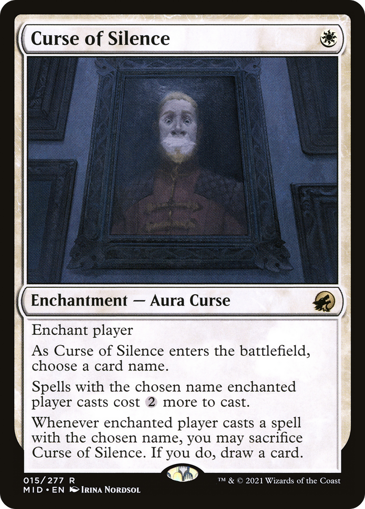 Curse of Silence (MID-015) [Innistrad: Midnight Hunt] Foil MTG Single Wizards of the Coast