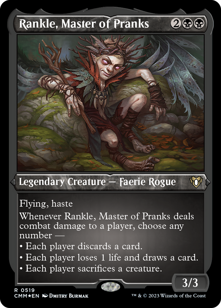 Rankle, Master of Pranks (CMM-519) [Commander Masters] Etched Foil MTG Single Wizards of the Coast