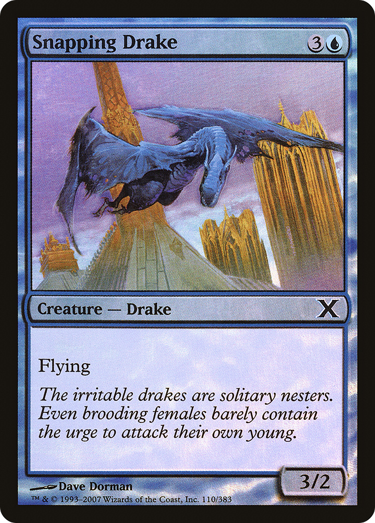 Snapping Drake (10E-110★) [Tenth Edition] Foil MTG Single Wizards of the Coast