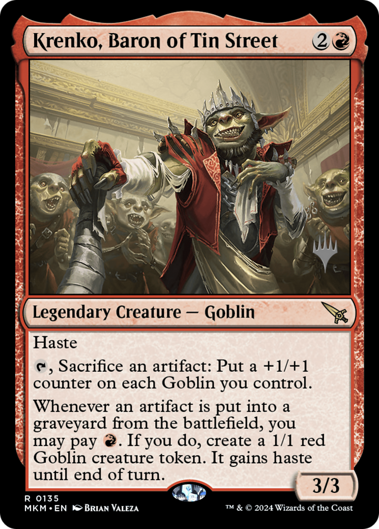 Krenko, Baron of Tin Street (PPMKM-135) [Murders at Karlov Manor Promos] MTG Single Wizards of the Coast