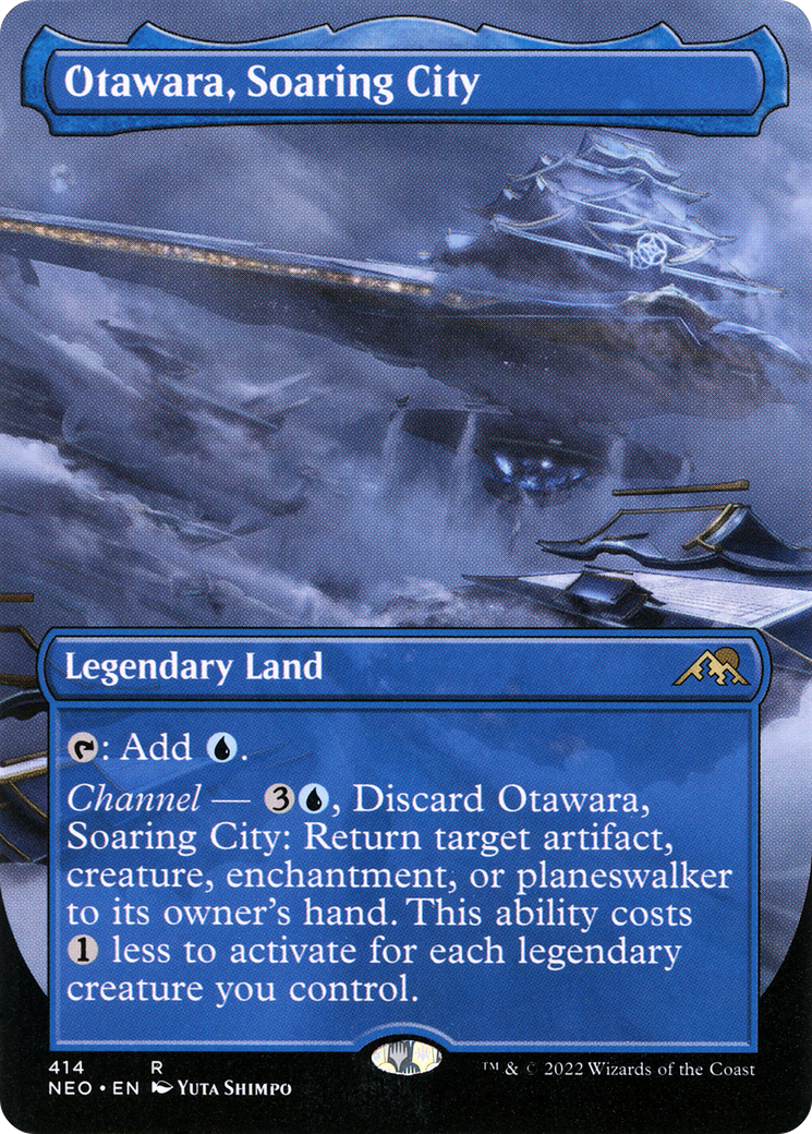 Otawara, Soaring City (NEO-414) [Kamigawa: Neon Dynasty] (Borderless) MTG Single Wizards of the Coast