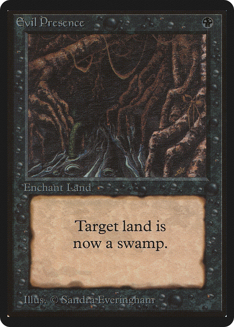 Evil Presence (LEB-) [Oldschool] Limited Edition Beta MTG Single Wizards of the Coast