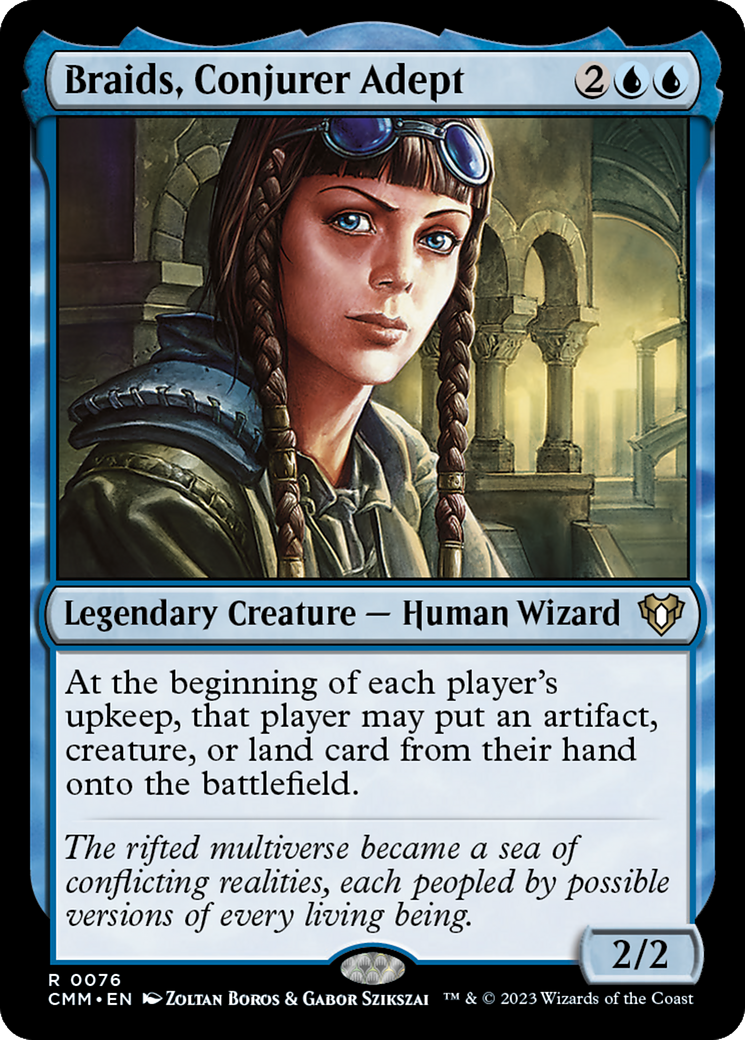 Braids, Conjurer Adept (CMM-076) [Commander Masters] MTG Single Wizards of the Coast