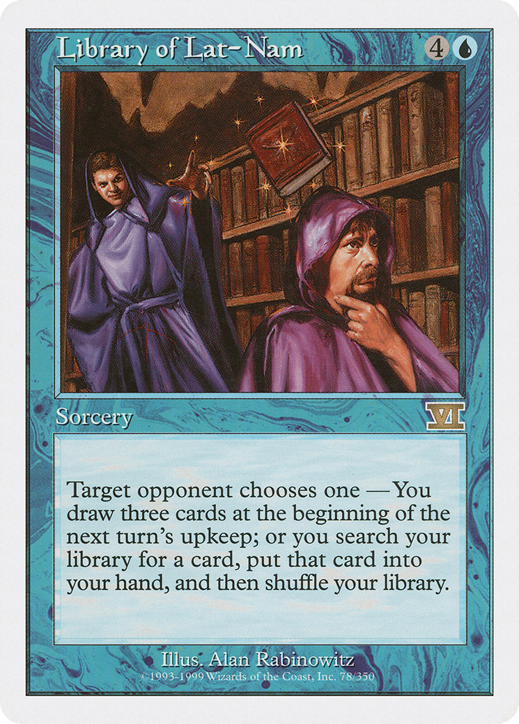 Library of Lat-Nam (6ED-078) [Classic Sixth Edition] MTG Single Wizards of the Coast