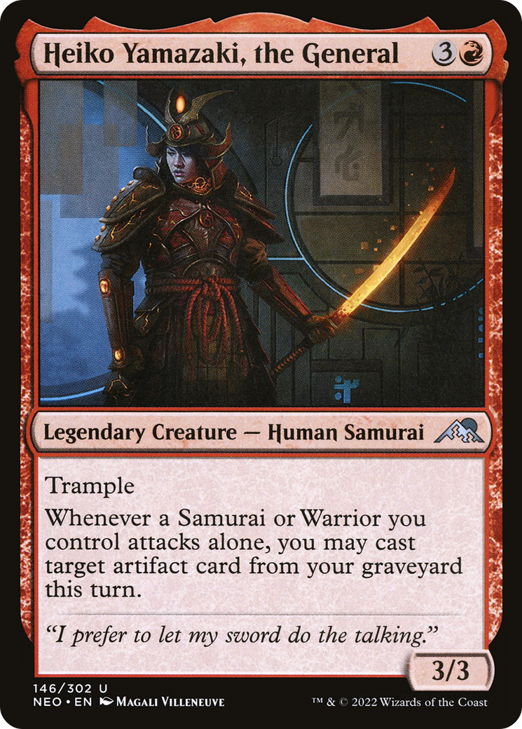 Heiko Yamazaki, the General (NEO-146) [Kamigawa: Neon Dynasty] Foil MTG Single Wizards of the Coast