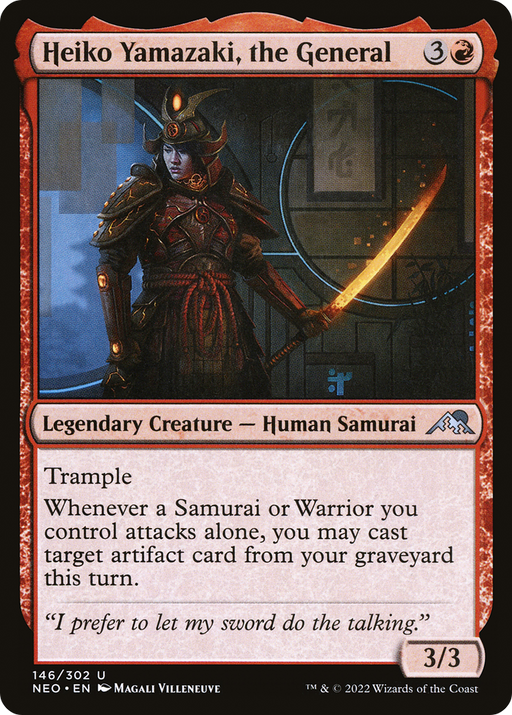 Heiko Yamazaki, the General (NEO-146) [Kamigawa: Neon Dynasty] Foil MTG Single Wizards of the Coast