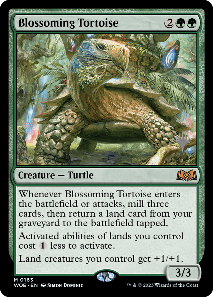Blossoming Tortoise (PPWOE-163) [Wilds of Eldraine Promos] Foil MTG Single Wizards of the Coast