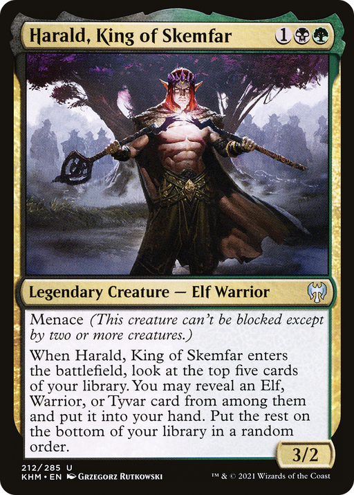 Harald, King of Skemfar (KHM-212) [Kaldheim] Foil MTG Single Wizards of the Coast