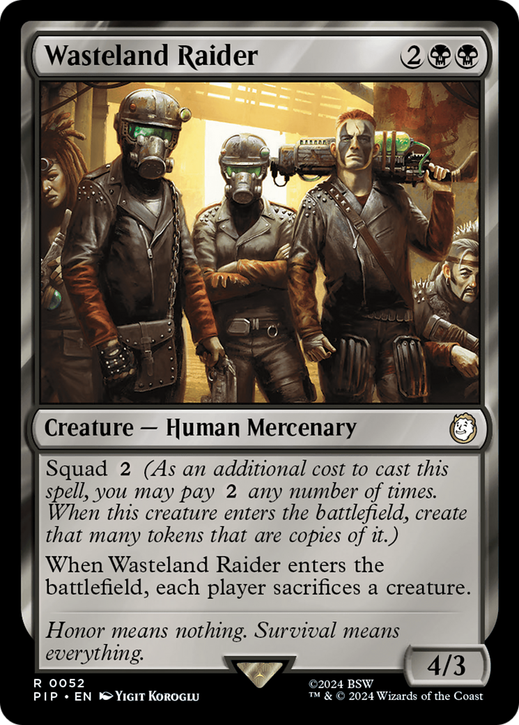 Wasteland Raider (PIP-052) [Fallout] Foil MTG Single Wizards of the Coast