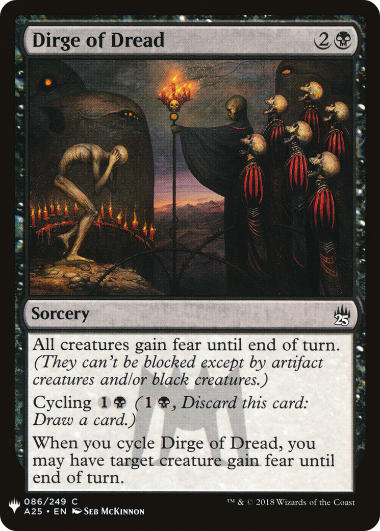Dirge of Dread (LIST-A25-86) [Mystery Booster] The List MTG Single Wizards of the Coast