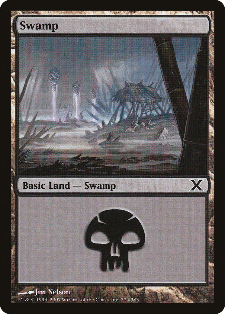 Swamp (374) (10E-374) [Tenth Edition] Foil MTG Single Wizards of the Coast