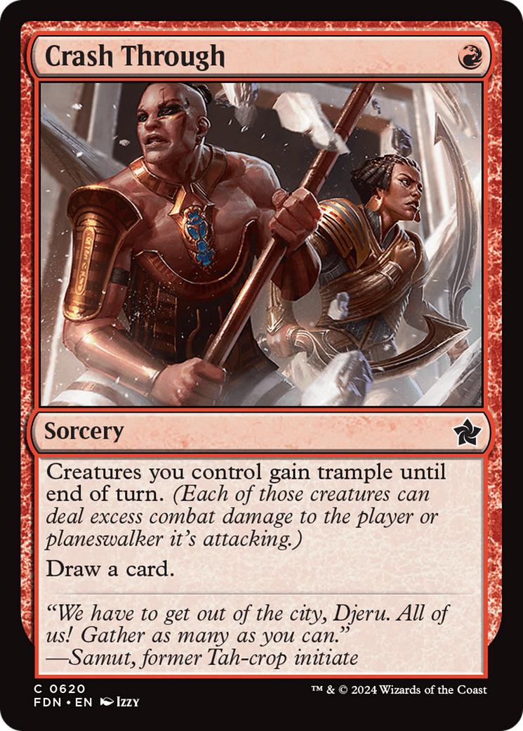 Crash Through (FDN-620) [Foundations] MTG Single Wizards of the Coast