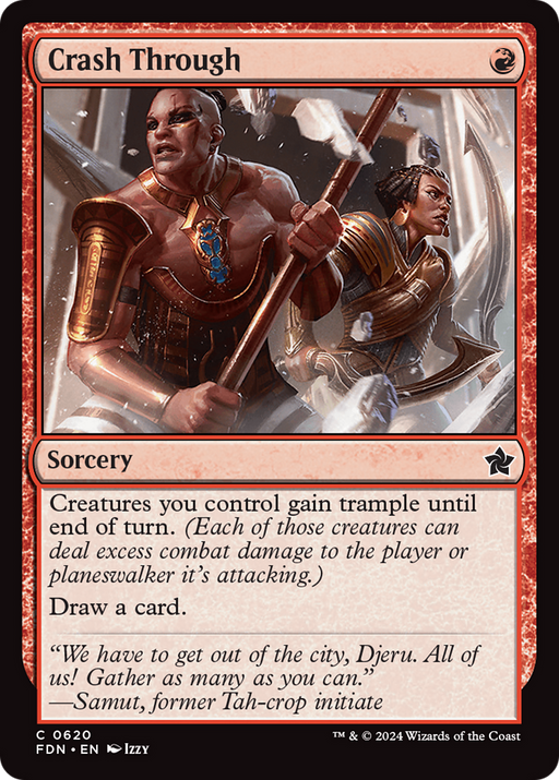 Crash Through (FDN-620) [Foundations] MTG Single Wizards of the Coast