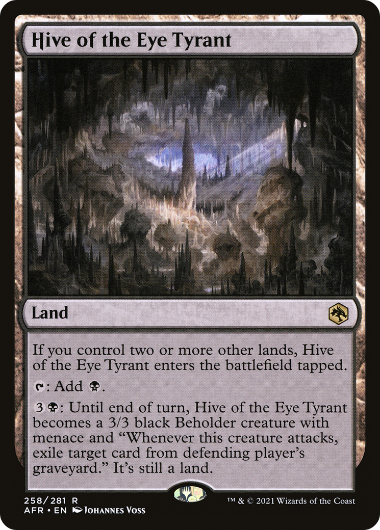 Hive of the Eye Tyrant (AFR-258) [Adventures in the Forgotten Realms] Foil MTG Single Wizards of the Coast