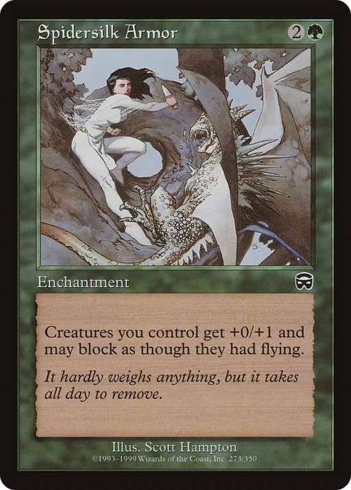 Spidersilk Armor (MMQ-273) [Mercadian Masques] Foil MTG Single Wizards of the Coast