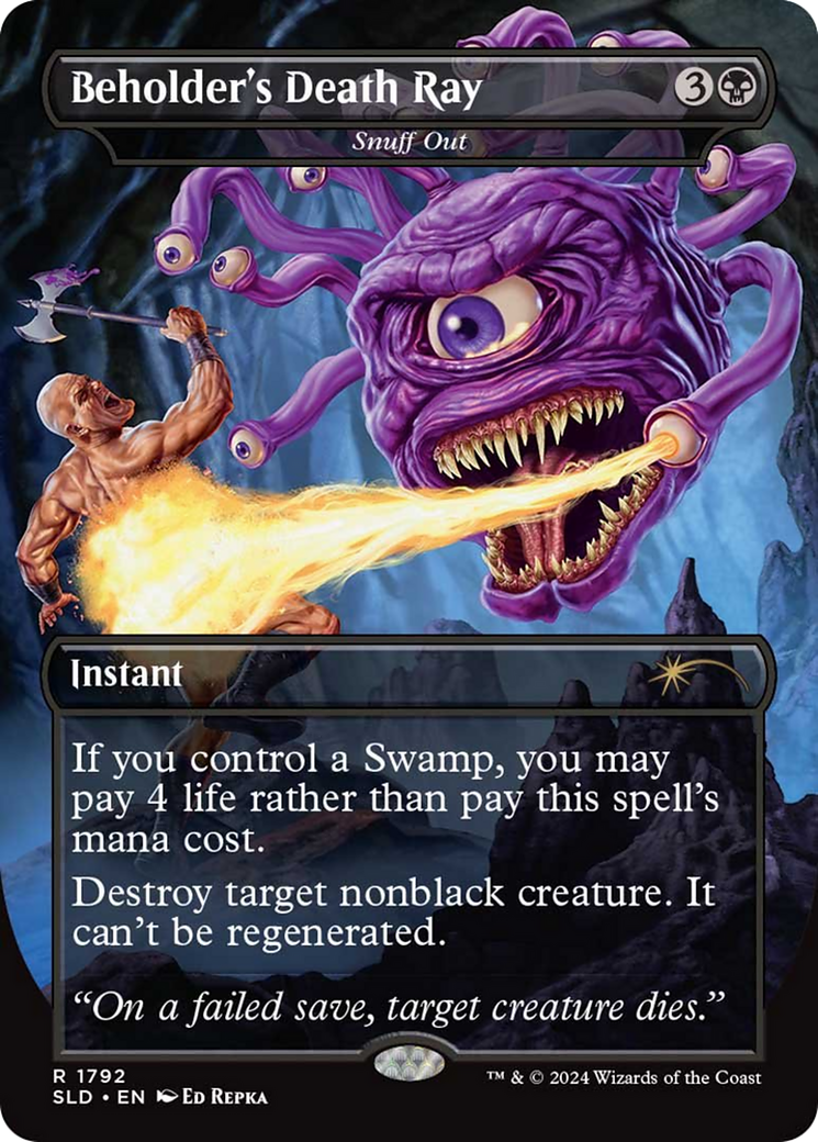 Beholder's Death Ray - Snuff Out (SLD-1792) [Secret Lair] Drop (Borderless) MTG Single Wizards of the Coast