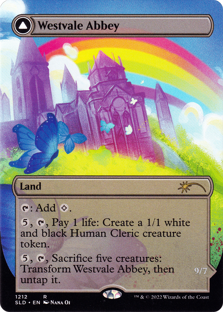 Westvale Abbey (Display Commander) - Thick Stock (SLD-1212) [Secret Lair] Drop (Borderless) MTG Single Wizards of the Coast