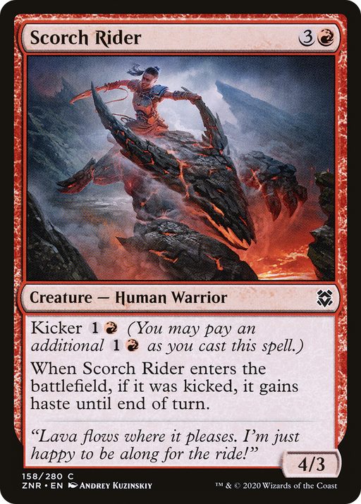 Scorch Rider (ZNR-158) [Zendikar Rising] MTG Single Wizards of the Coast
