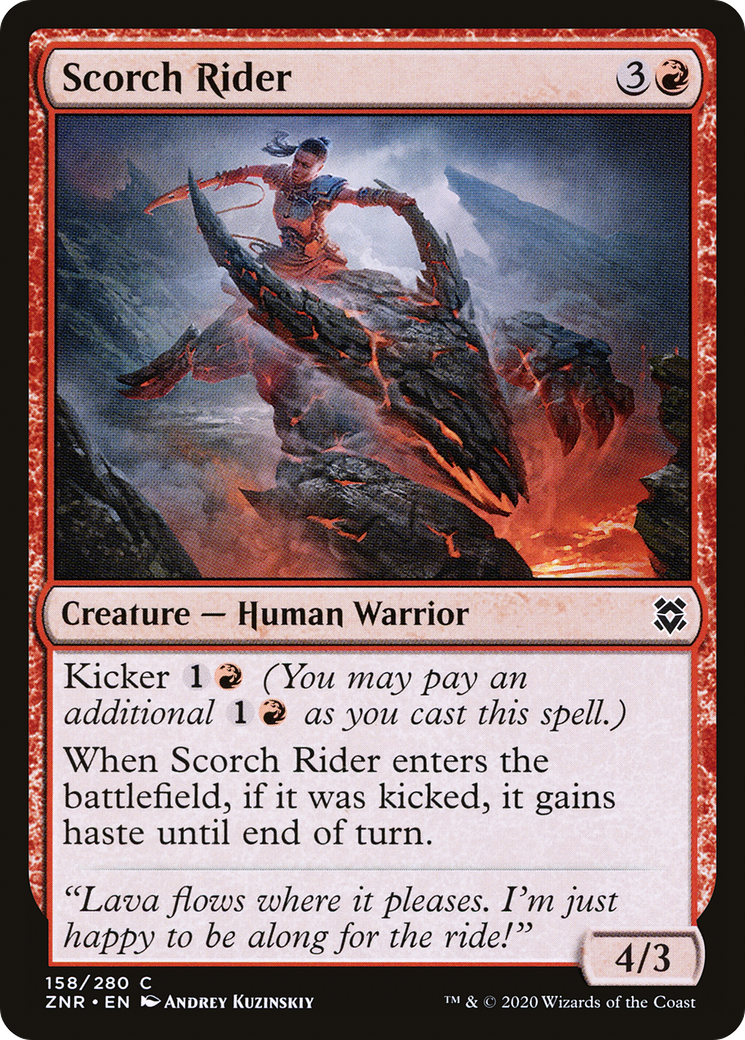 Scorch Rider (ZNR-158) [Zendikar Rising] Foil MTG Single Wizards of the Coast